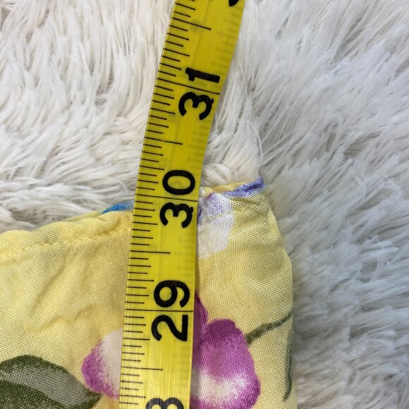 Vintage AMY TOO! Yellow High Neck Floral Sun Dress Girls Size 8 - Picture 6 of 7